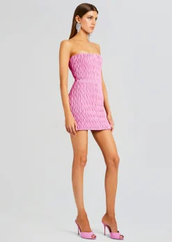 Retrofete Vianne Embellished Leather Dress Begonia Pink Store