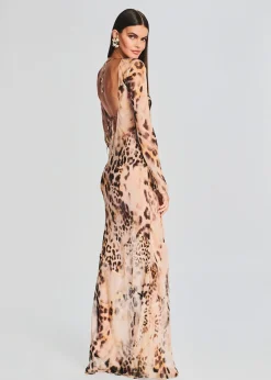 Retrofete Vienna Silk Dress Vintage Cheetah Fashion
