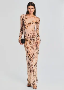 Retrofete Vienna Silk Dress Vintage Cheetah Best Sale