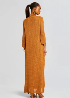 Retrofete Viola Long Cover Up Tobacco Discount
