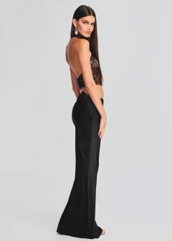 Retrofete Violet Lace Top Black Flash Sale