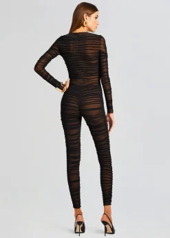 Retrofete Virgo Catsuit Black New