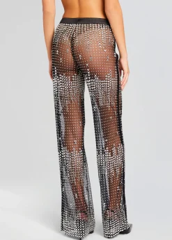 Retrofete Vondra Sequin Pant Black/Silver New
