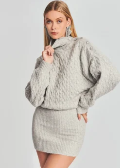 Retrofete Waverly Sweater Dress Stone Gray Best Sale