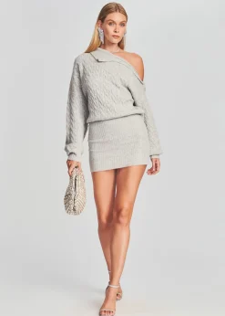 Retrofete Waverly Sweater Dress Stone Gray Clearance