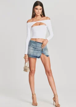Retrofete Willa Low Rise Skirt Light Rip Tide Cheap