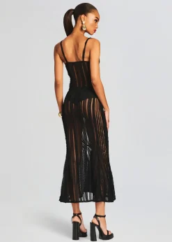 Retrofete Yayay Long Dress Black Sham Hot