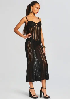 Retrofete Yayay Long Dress Black Sham Best
