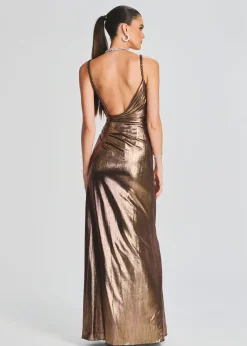 Retrofete Yesi Dress Metallic Bronze Hot