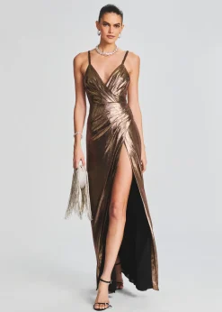 Retrofete Yesi Dress Metallic Bronze Cheap