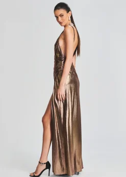 Retrofete Yesi Dress Metallic Bronze Fashion