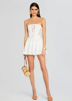 Retrofete Zannick Short Dress White Samoa Hot