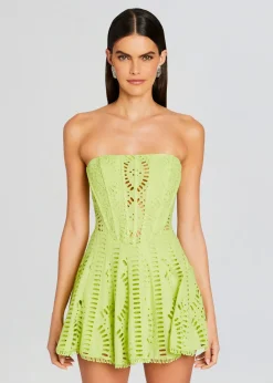 Retrofete Zannick Short Dress Lime Punch Discount