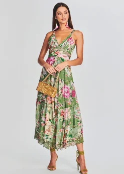 Retrofete Zaria Long Dress Military Green Outlet