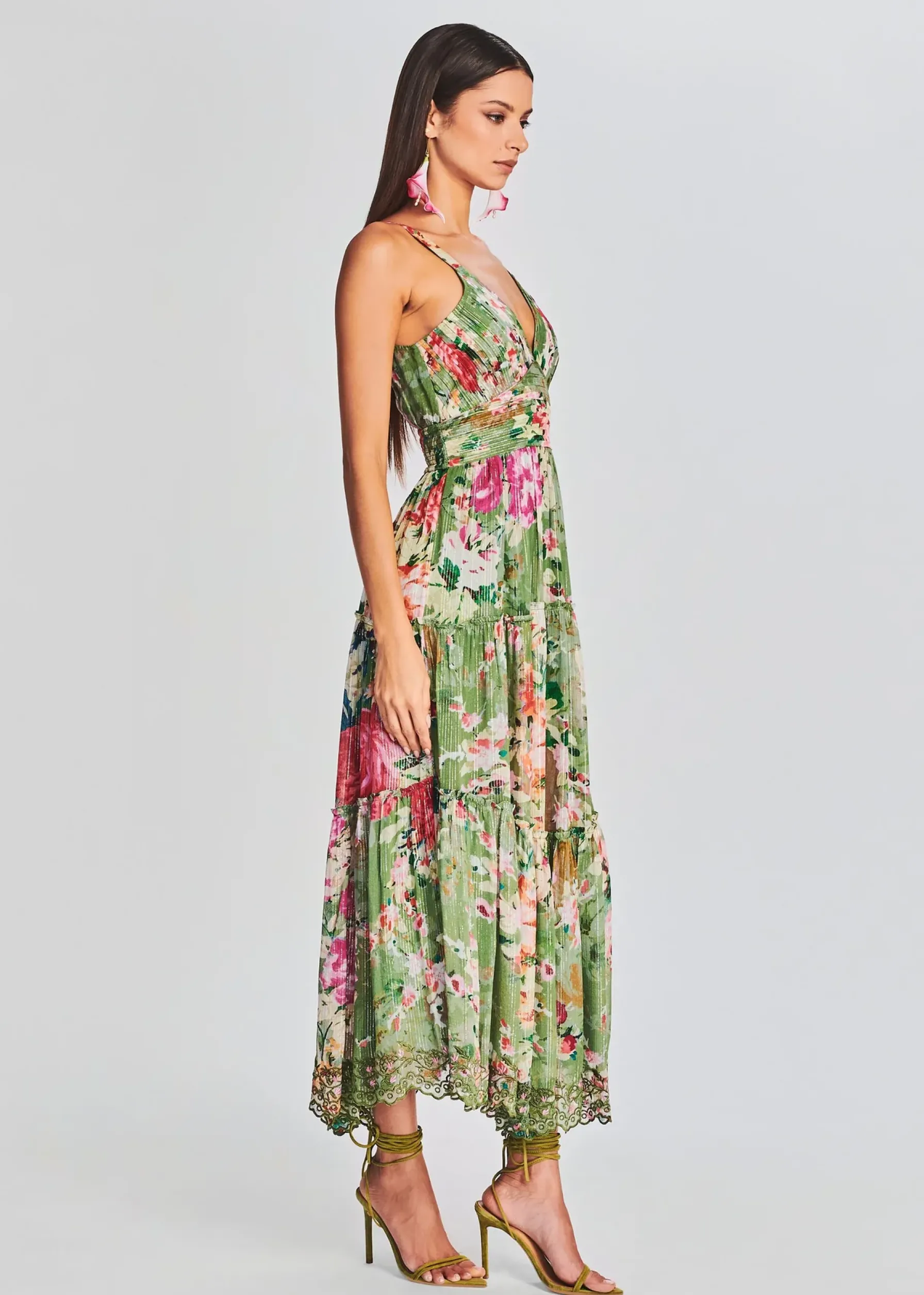 Retrofete Zaria Long Dress Military Green Store