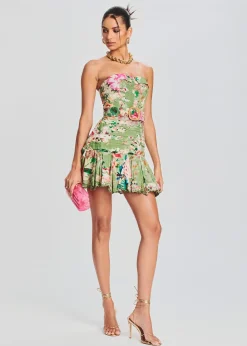 Retrofete Zaria Short Dress Military Green Sale
