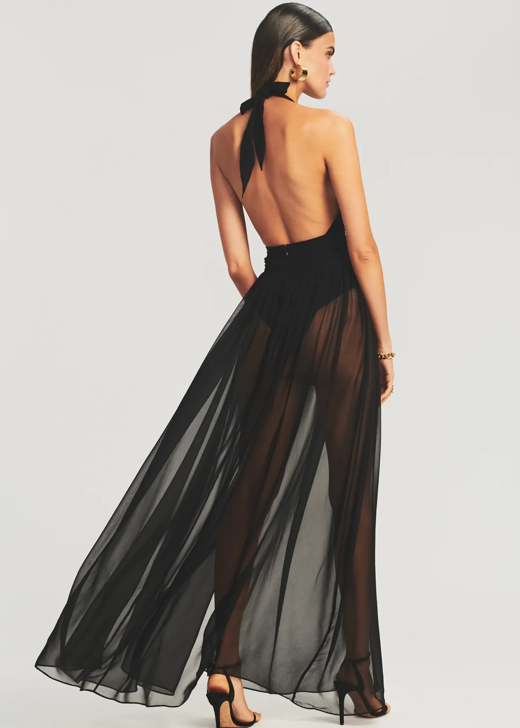 Retrofete Zion Silk Chiffon Dress Black Online
