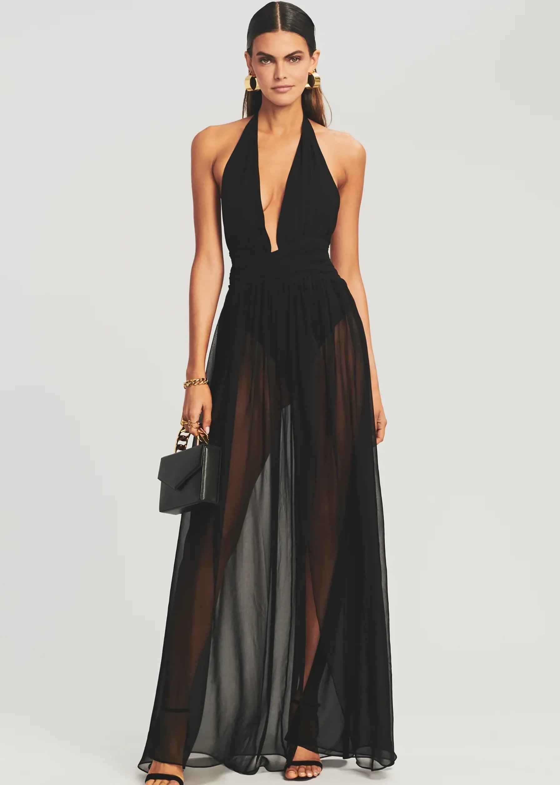 Retrofete Zion Silk Chiffon Dress Black Online