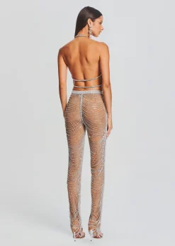 Retrofete Zoe Embellished Pant Tannin/Silver Clearance