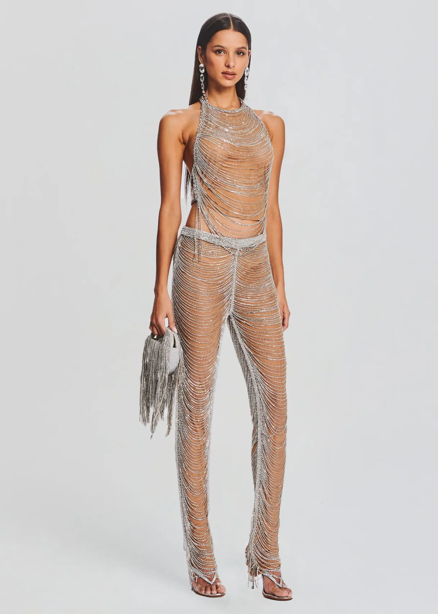 Retrofete Zoe Embellished Pant Tannin/Silver Clearance