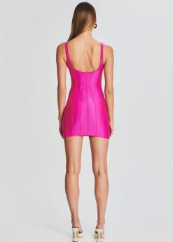Retrofete Zoe Lycra Mini Dress Pink Store